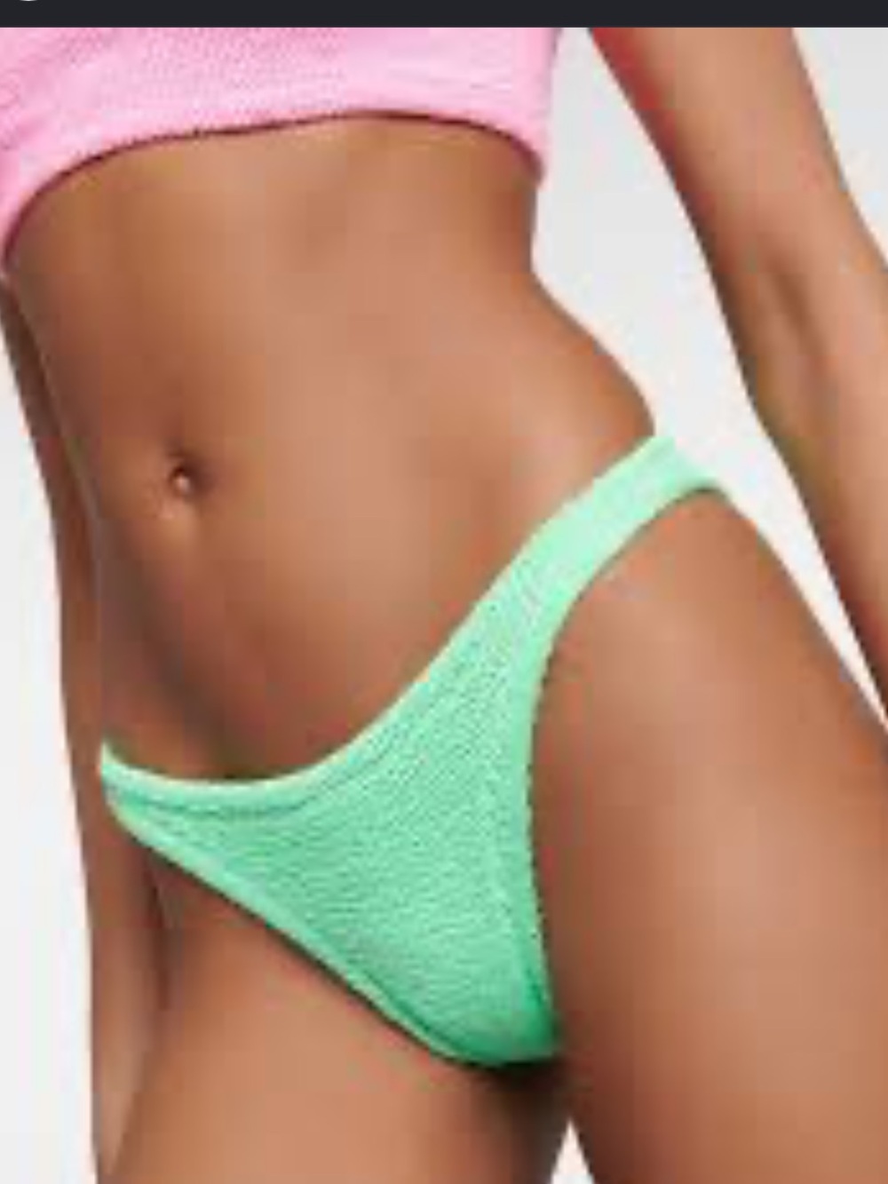 Hunza G Women’s Textured Bikini Bottom - Mint Green
